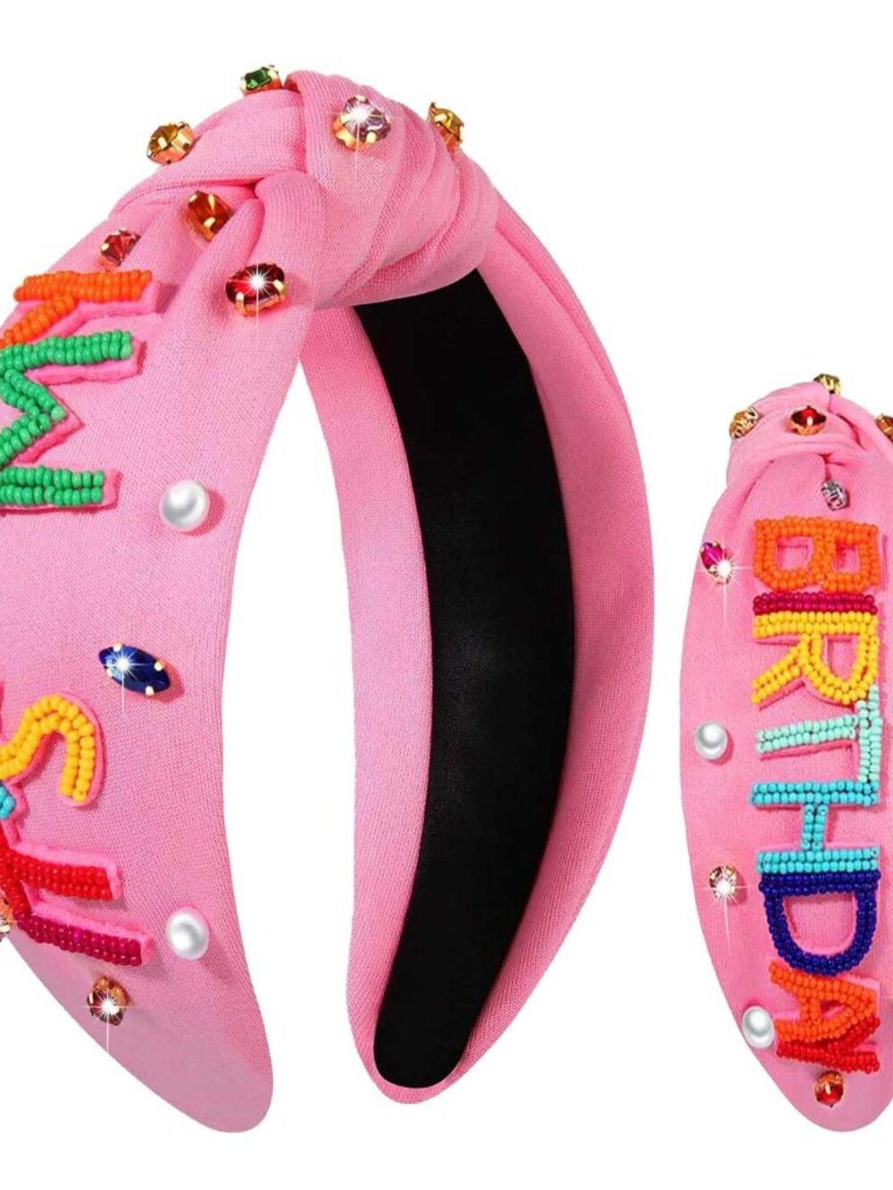 Birthday Headband for Women Beaded Itβs My Birthday Knotted Headband Embellished